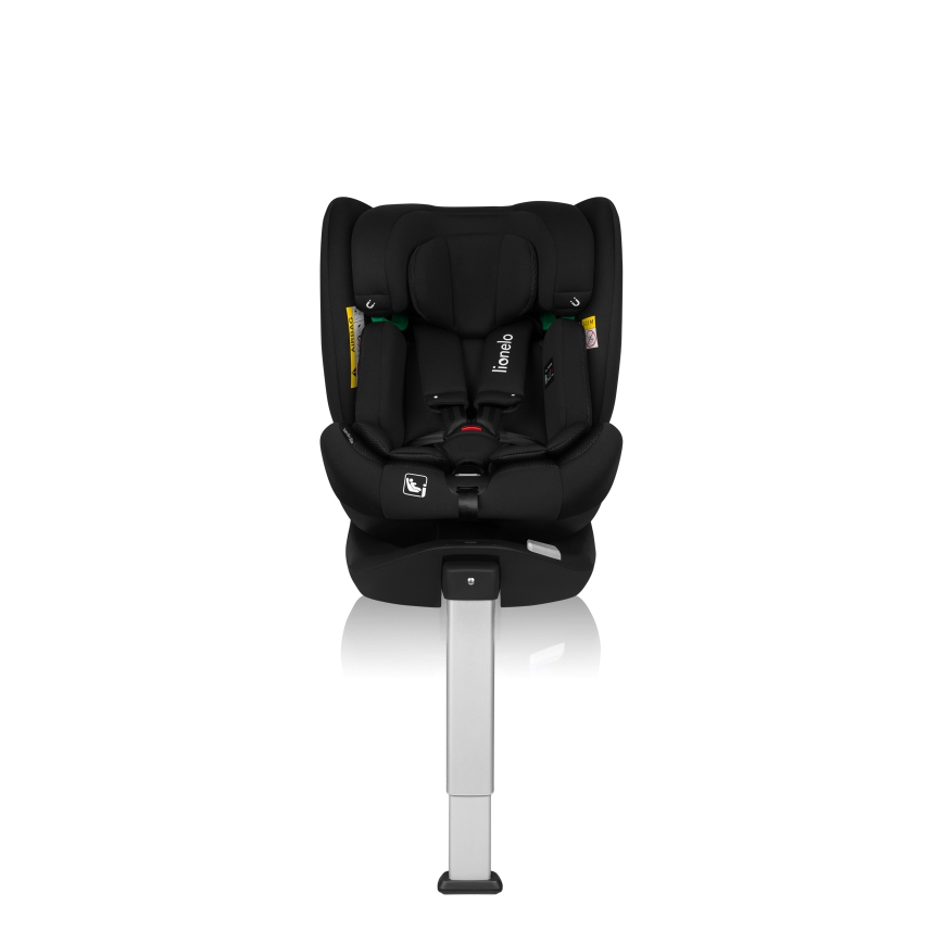 Lionelo - Seggiolino auto con base girevole BRAAM AIR i-Size 40-150 cm Black Carbon