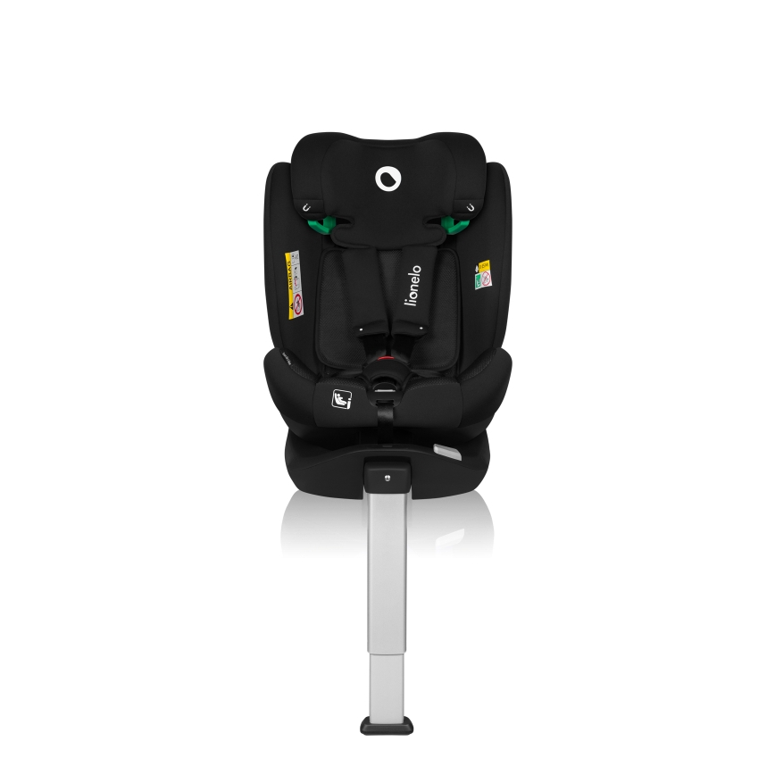Lionelo - Seggiolino auto con base girevole BRAAM AIR i-Size 40-150 cm Black Carbon