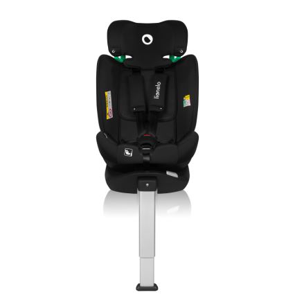 Lionelo - Seggiolino auto con base girevole BRAAM AIR i-Size 40-150 cm Black Carbon