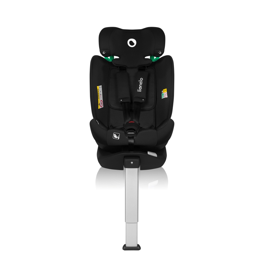 Lionelo - Seggiolino auto con base girevole BRAAM AIR i-Size 40-150 cm Black Carbon