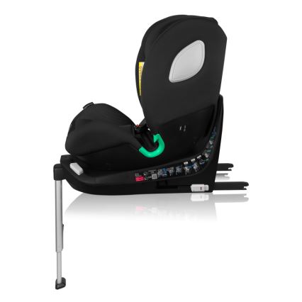 Lionelo - Seggiolino auto con base girevole BRAAM AIR i-Size 40-150 cm Black Carbon