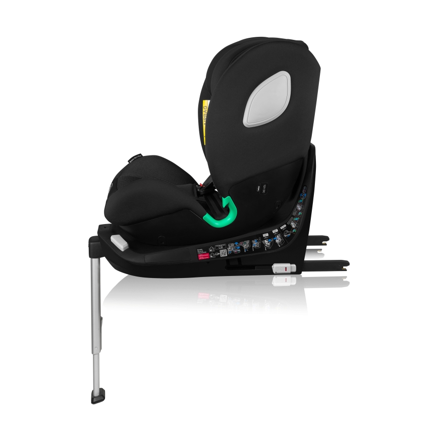 Lionelo - Seggiolino auto con base girevole BRAAM AIR i-Size 40-150 cm Black Carbon