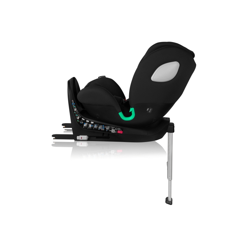 Lionelo - Seggiolino auto con base girevole BRAAM AIR i-Size 40-150 cm Black Carbon
