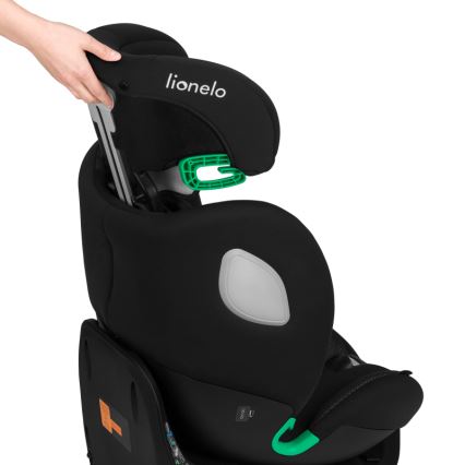 Lionelo - Seggiolino auto con base girevole BRAAM AIR i-Size 40-150 cm Black Carbon