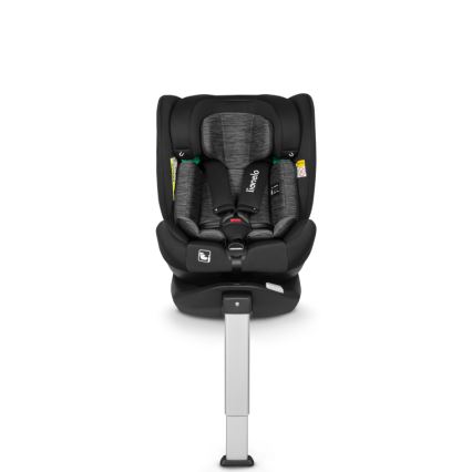 Lionelo - Seggiolino auto con base girevole BRAAM i-Size 40-150 cm Nero Carbonio