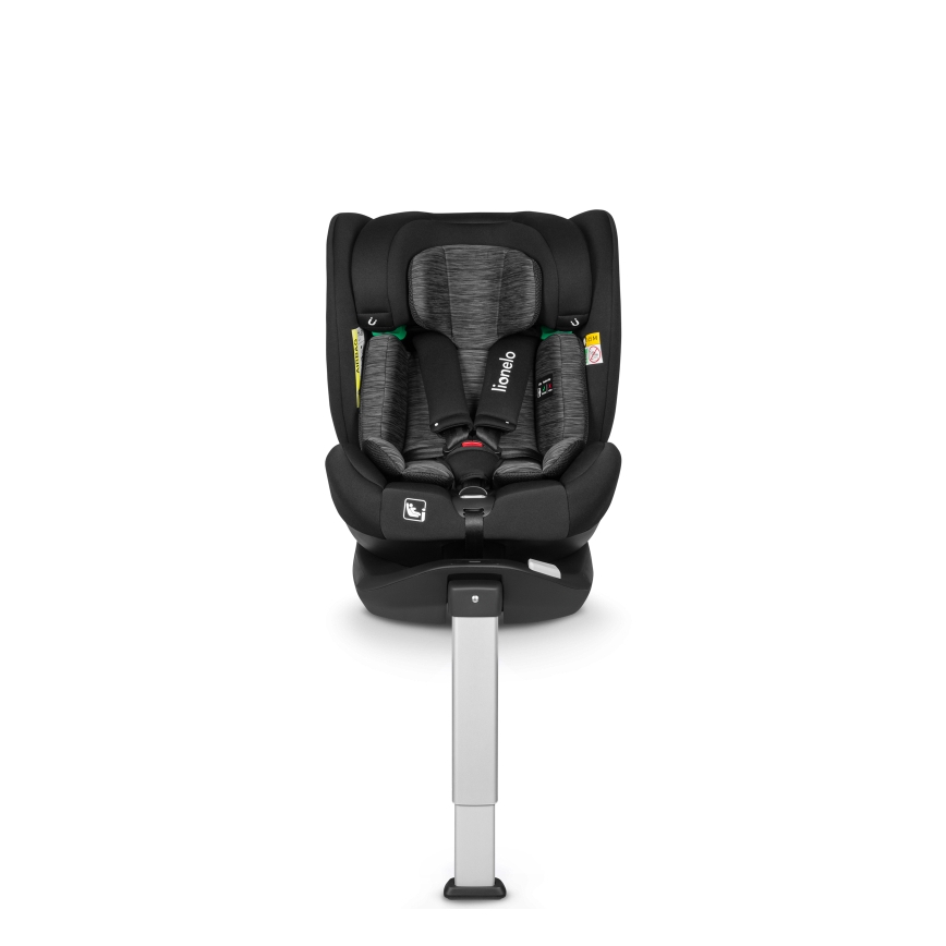 Lionelo - Seggiolino auto con base girevole BRAAM i-Size 40-150 cm Nero Carbonio