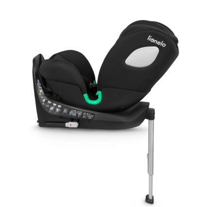 Lionelo - Seggiolino auto con base girevole BRAAM i-Size 40-150 cm Nero Carbonio