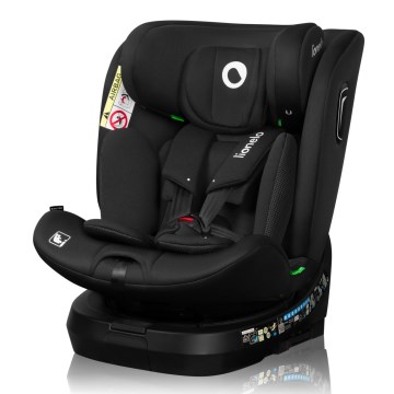 Lionelo - Seggiolino auto con base girevole BRAVE i-Size 40-150 cm Black Carbon