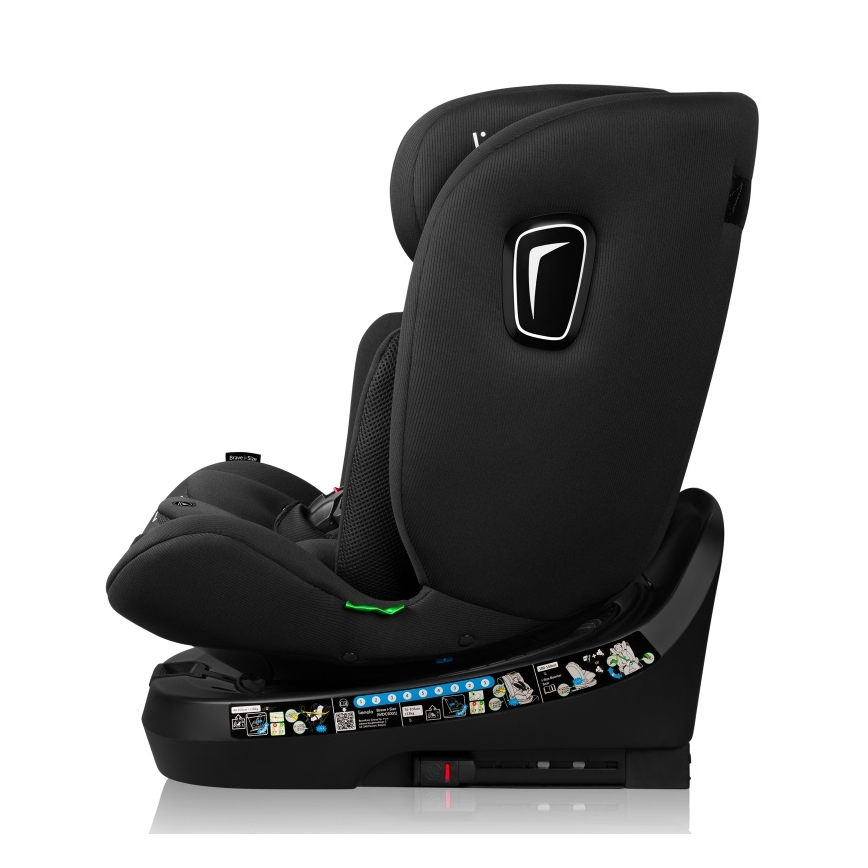 Lionelo - Seggiolino auto con base girevole BRAVE i-Size 40-150 cm Black Carbon