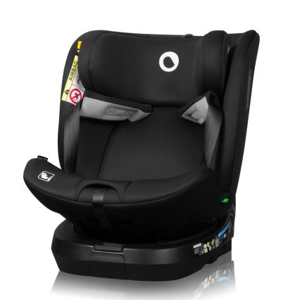 Lionelo - Seggiolino auto con base girevole BRAVE i-Size 40-150 cm Black Carbon