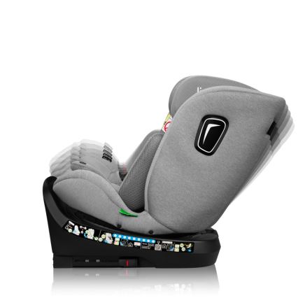 Lionelo - Seggiolino auto con base girevole BRAVE i-Size 40-150 cm Grigio Pietra
