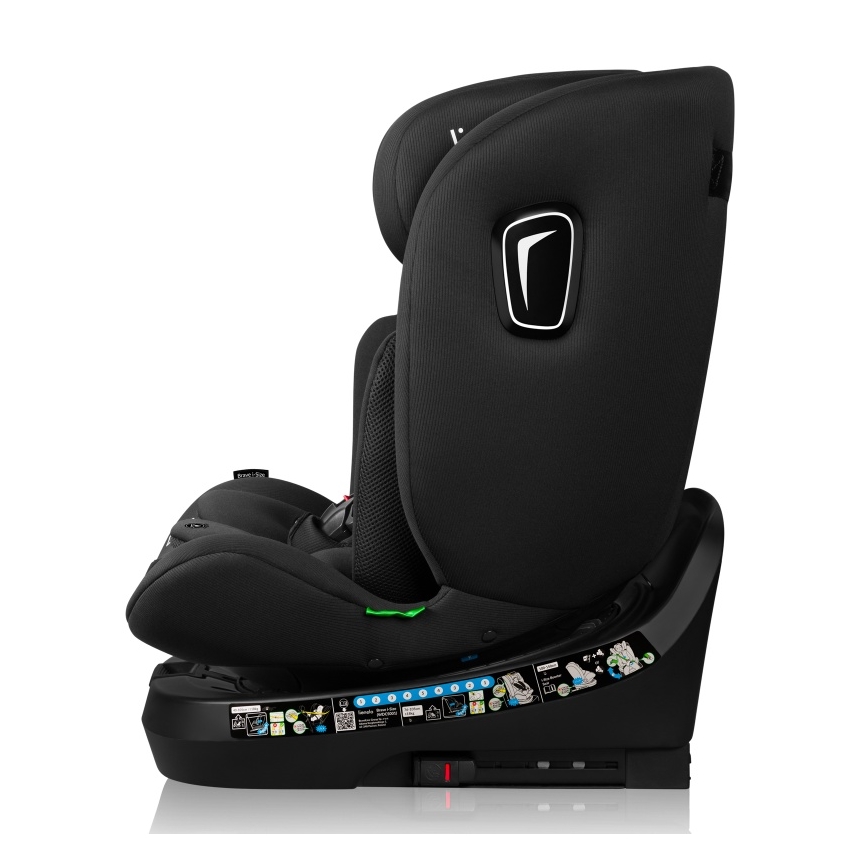Lionelo - Seggiolino auto con base girevole BRAVE i-Size 40-150 cm Nero Carbon