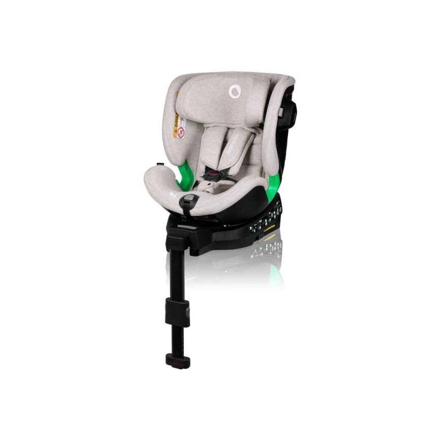 Lionelo - Seggiolino auto con base girevole HARMONY i-Dimensioni 40-150 cm beige