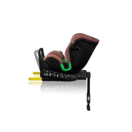 Lionelo - Seggiolino auto con base girevole HARMONY i-Dimensioni 40-150 cm color mattone