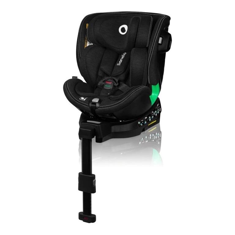 Lionelo - Seggiolino auto con base girevole HARMONY i-Dimensioni 40-150 cm nero