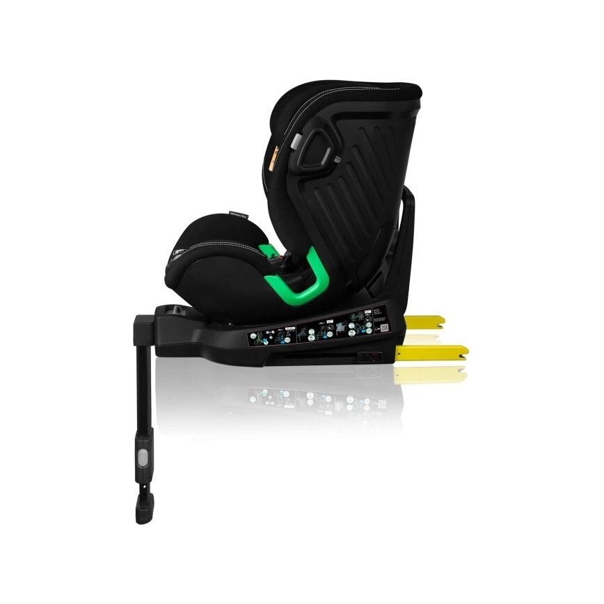 Lionelo - Seggiolino auto con base girevole HARMONY i-Dimensioni 40-150 cm nero