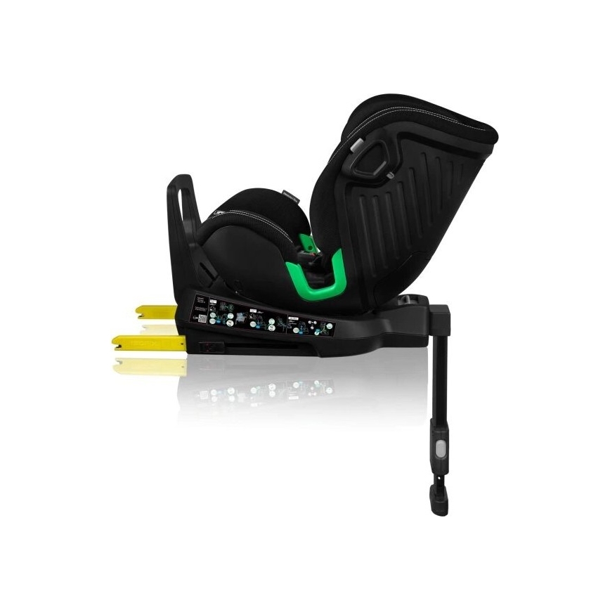 Lionelo - Seggiolino auto con base girevole HARMONY i-Dimensioni 40-150 cm nero
