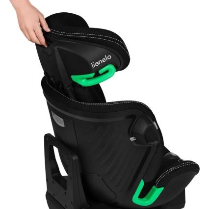 Lionelo - Seggiolino auto con base girevole HARMONY i-Dimensioni 40-150 cm nero
