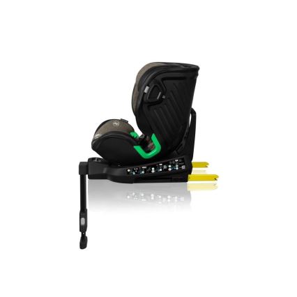 Lionelo - Seggiolino auto con base girevole HARMONY i-Dimensioni 40-150 cm nero/oliva