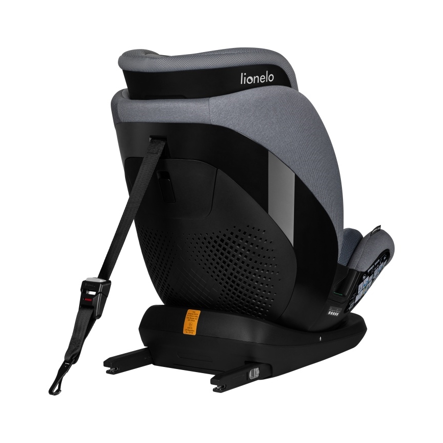 Lionelo - Seggiolino auto con base girevole LAVENDER i-Size 76-150 cm Grigio Pietra
