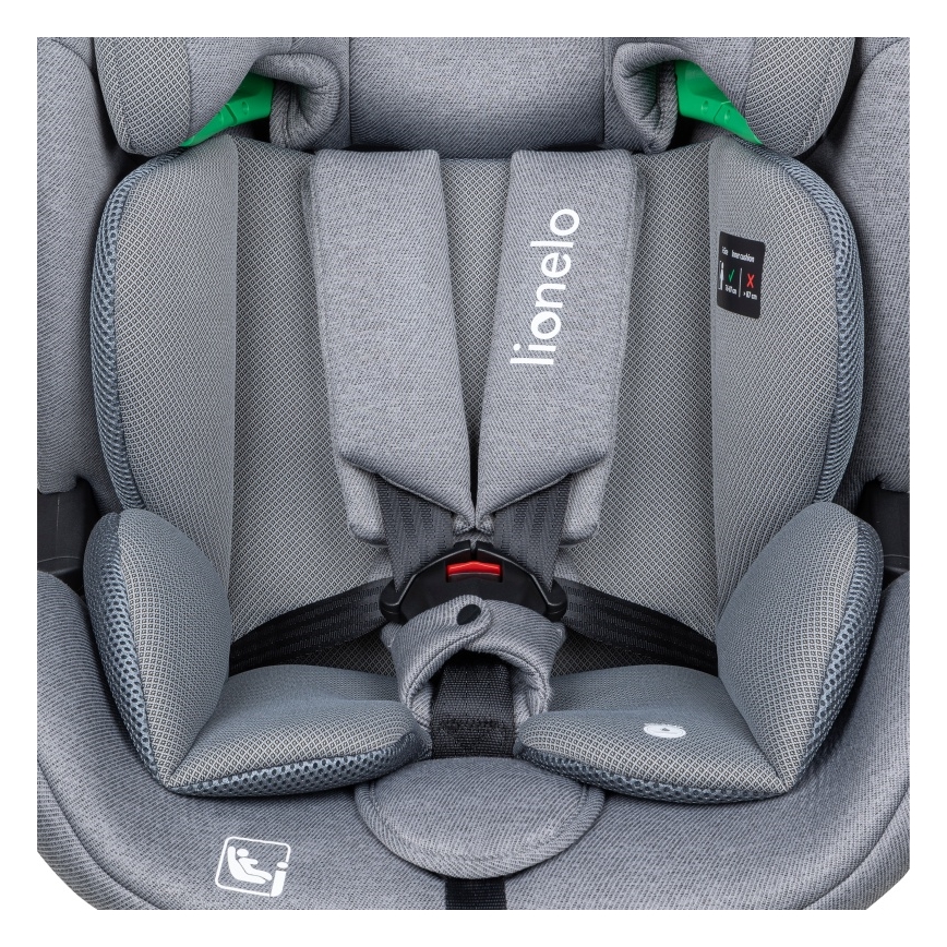 Lionelo - Seggiolino auto con base girevole LAVENDER i-Size 76-150 cm Grigio Pietra