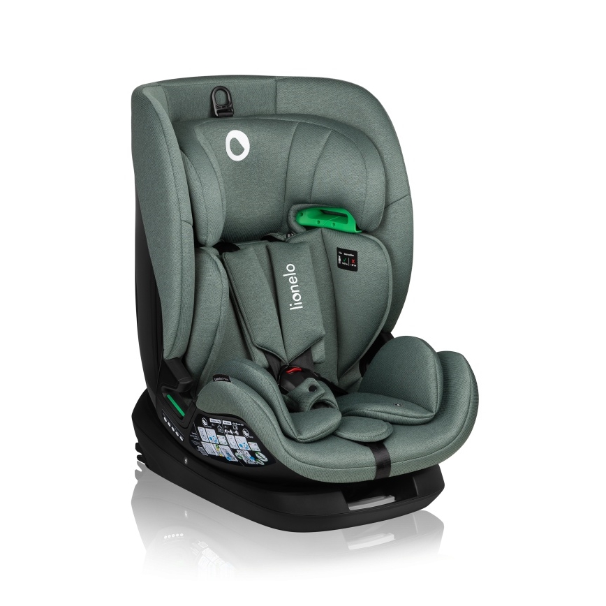 Lionelo - Seggiolino auto con base girevole LAVENDER i-Size 76-150 cm Verde pistacchio