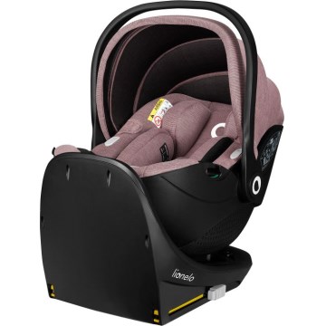 Lionelo - Seggiolino auto con base girevole MOXIE SET i-Size 40-87 cm Rosa Malva