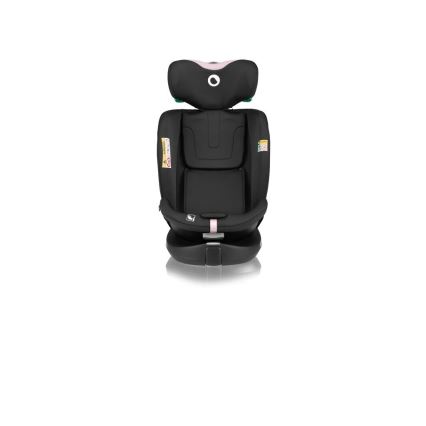 Lionelo - Seggiolino auto con base girevole NAVY i-Size 40-150 cm nero/rosa