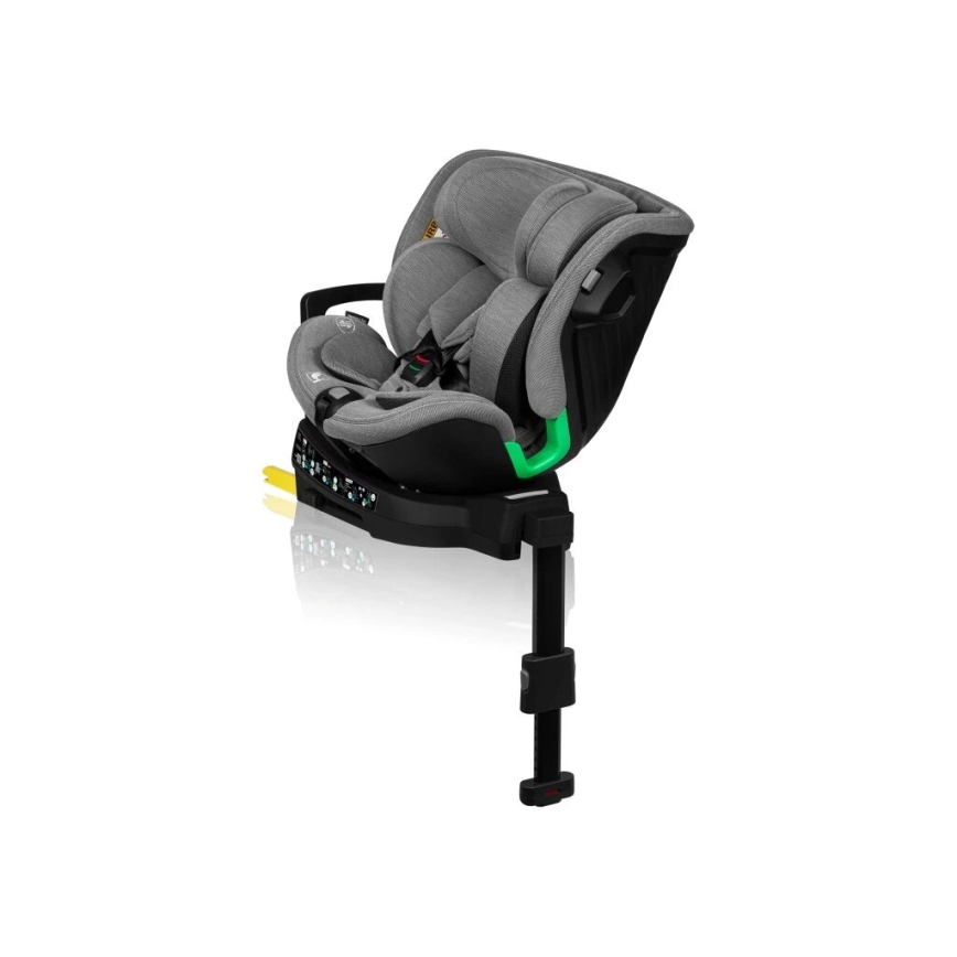Lionelo - Seggiolino auto con base rotante HARMONY i-Dimensioni 40-150 cm nero/grigio