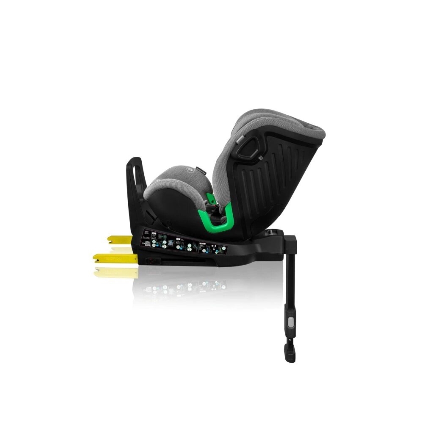 Lionelo - Seggiolino auto con base rotante HARMONY i-Dimensioni 40-150 cm nero/grigio