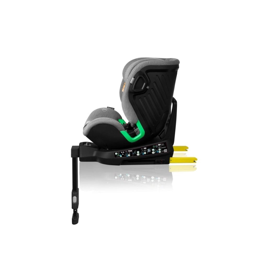 Lionelo - Seggiolino auto con base rotante HARMONY i-Dimensioni 40-150 cm nero/grigio