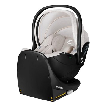 Lionelo - Seggiolino auto con base rotante MOXIE SET i-Size 40-87 cm Beige Sabbia