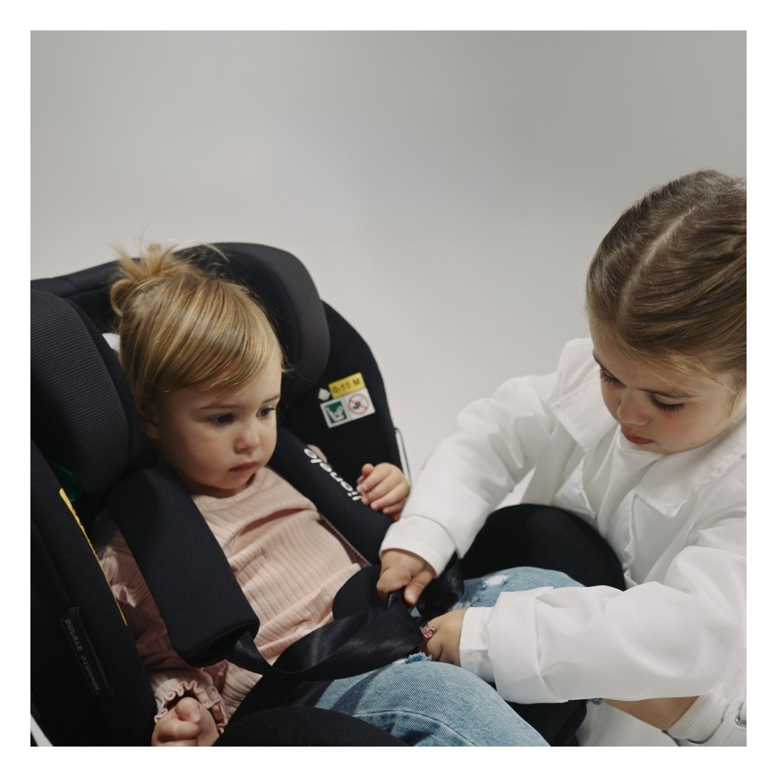 Lionelo - Seggiolino auto con base girevole ANTOON PLUS i-Size 40-105 cm Nero Onice