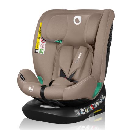 Lionelo - Seggiolino auto con base girevole BASTIAAN ONE i-Size 40-150 cm Sabbia