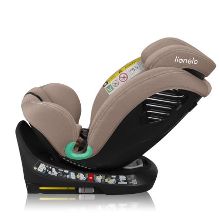 Lionelo - Seggiolino auto con base girevole BASTIAAN ONE i-Size 40-150 cm Sabbia