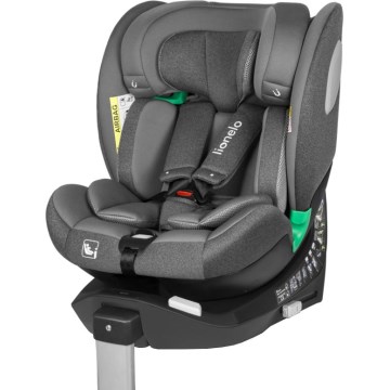 Lionelo - Seggiolino auto girevole con base BRAAM i-Size 40-150 cm Grey Stone