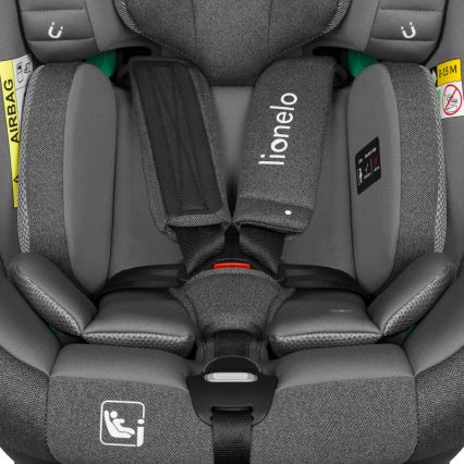 Lionelo - Seggiolino auto girevole con base BRAAM i-Size 40-150 cm Grey Stone
