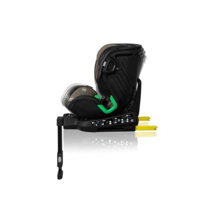 Lionelo - Seggiolino auto girevole con base HARMONY i-Size 40-150 cm nero/oliva