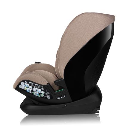 Lionelo - Seggiolino auto girevole con base LAVENDER i-Size 76-150 cm Beige Latte