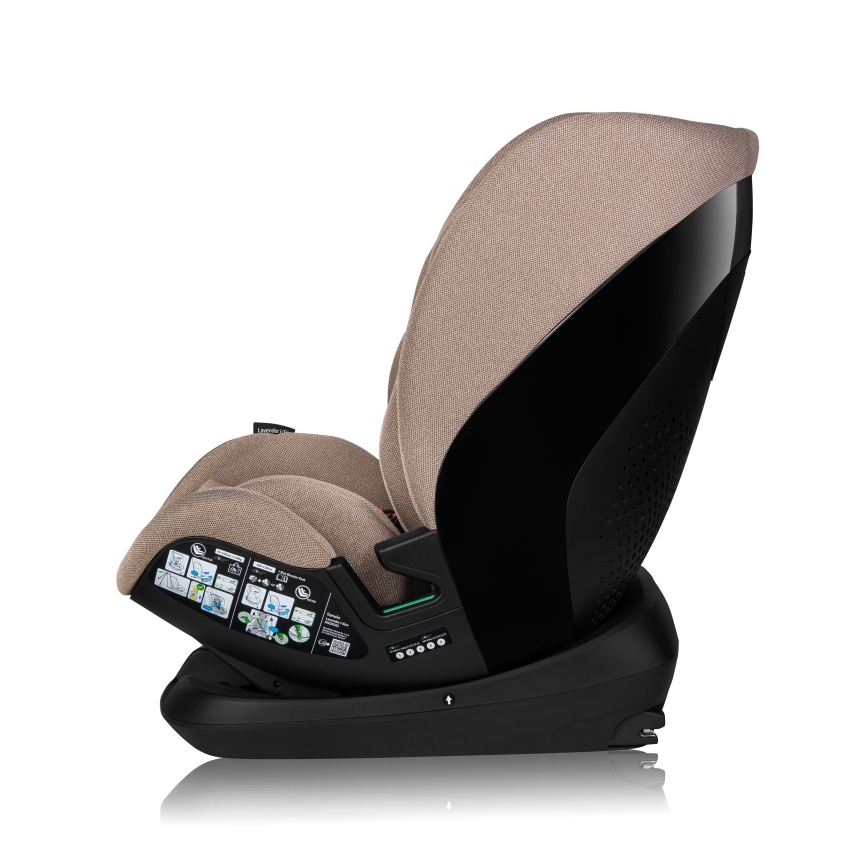 Lionelo - Seggiolino auto girevole con base LAVENDER i-Size 76-150 cm Beige Latte