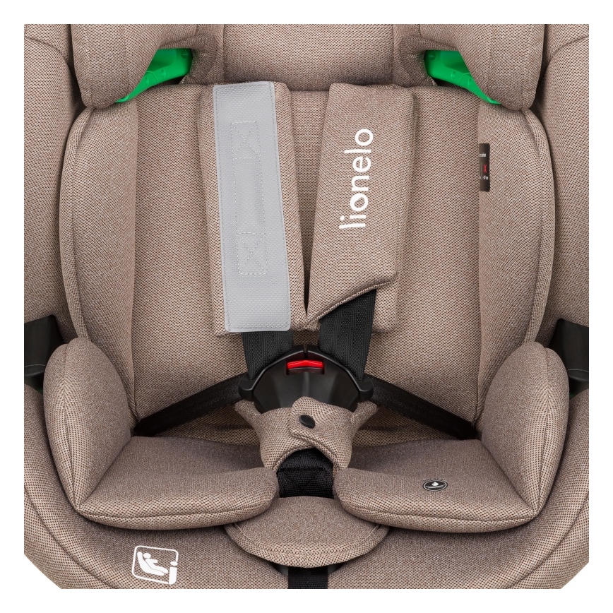 Lionelo - Seggiolino auto girevole con base LAVENDER i-Size 76-150 cm Beige Latte