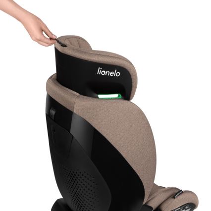 Lionelo - Seggiolino auto girevole con base LAVENDER i-Size 76-150 cm Beige Latte