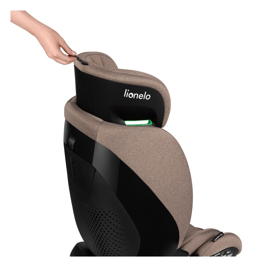 Lionelo - Seggiolino auto girevole con base LAVENDER i-Size 76-150 cm Beige Latte
