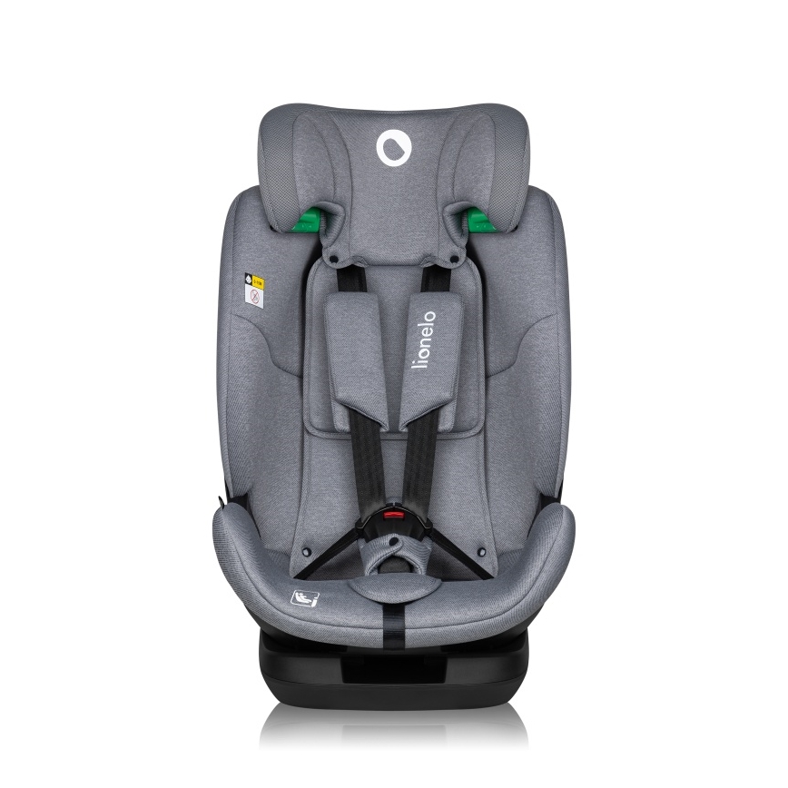 Lionelo - Seggiolino auto girevole con base LAVENDER i-Size 76-150 cm Grey Stone