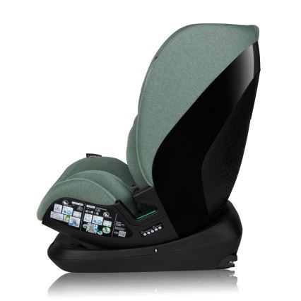Lionelo - Seggiolino auto con base girevole LAVENDER i-Size 76-150 cm Verde Pistacchio