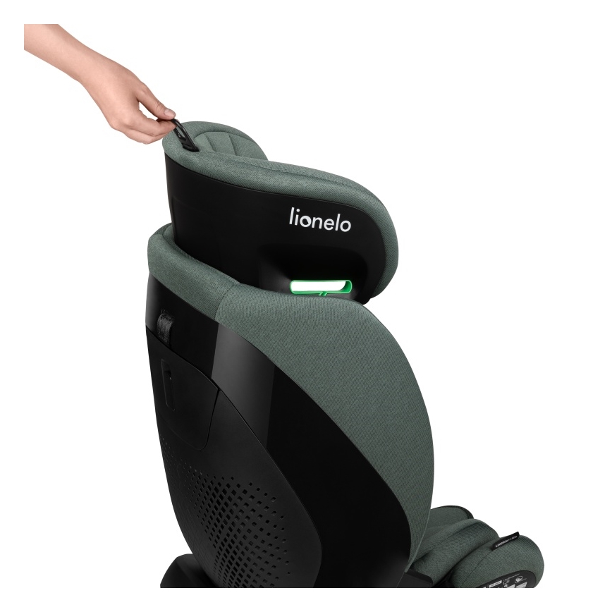 Lionelo - Seggiolino auto con base girevole LAVENDER i-Size 76-150 cm Verde Pistacchio