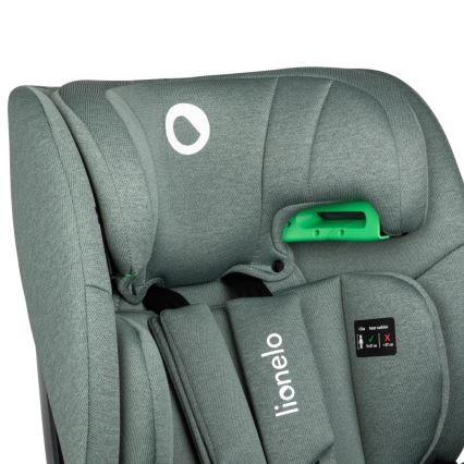 Lionelo - Seggiolino auto con base girevole LAVENDER i-Size 76-150 cm Verde Pistacchio
