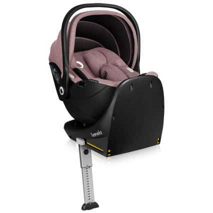 Lionelo - Seggiolino auto girevole con base MOXIE SET i-Size 40-87 cm Rosa malva