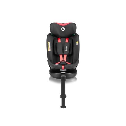 Lionelo - Seggiolino auto girevole con base NAVY i-Size 40-150 cm nero/rosso