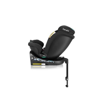 Lionelo - Seggiolino auto girevole con base NAVY i-Size 40-150 cm nero/turchese